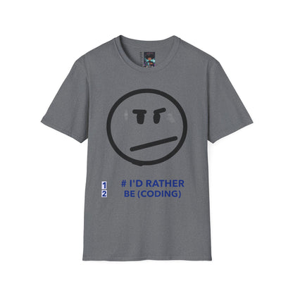 I’d Rather Be Coding T-Shirt - Programmer Humor Tee