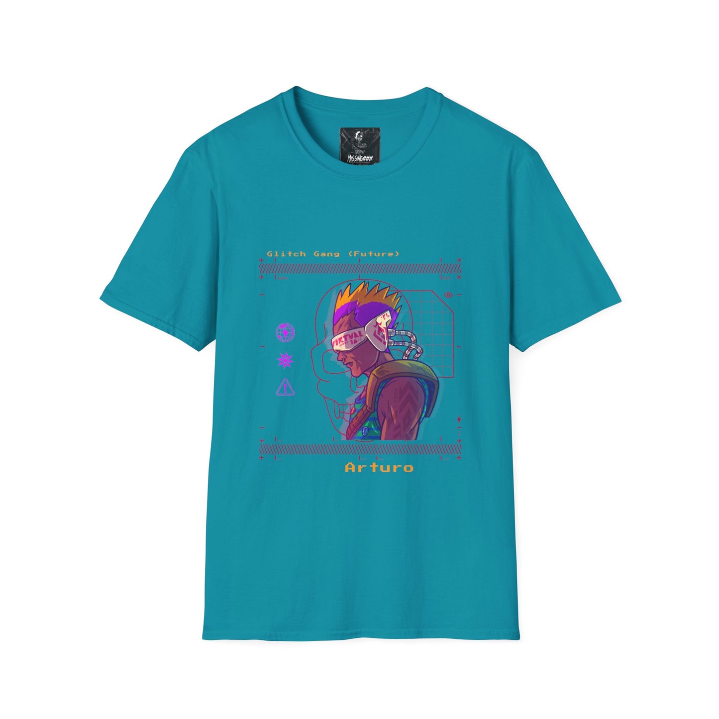 Graphical Soft Style T-Shirt Glitch Gang Future (Arturo)