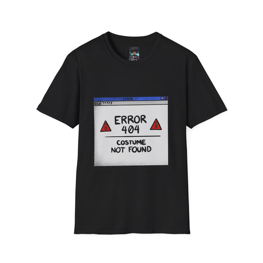 404 Error Costume Not Found Shirt - Gildan 64000 - Funny Halloween T-Shirt - Perfect for Last-Minute Costume Ideas & Tech Lovers